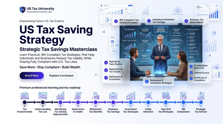 US Tax Saving Strategy: Strategic Tax Savings Masterclass